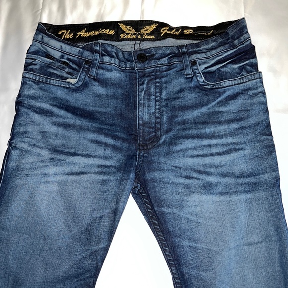 Men's Robin's Jeans Zipper Skinny R50752 Size 32 Dark Wash Authentic - Picture 3 of 8